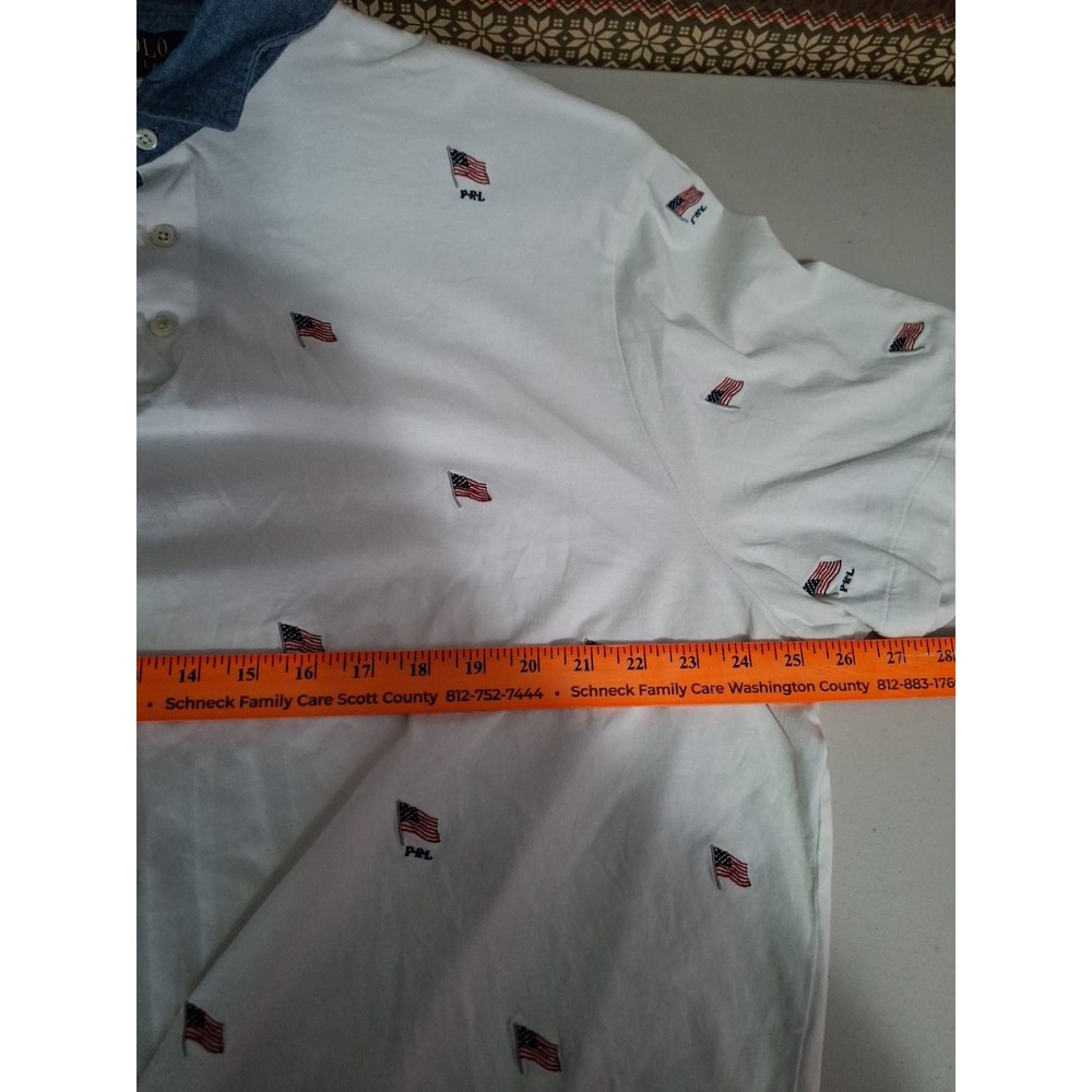 Polo Ralph Lauren‎ Men's XXL Classic Fit American Flag Polo Shirt Embroidered... - Picture 6 of 9